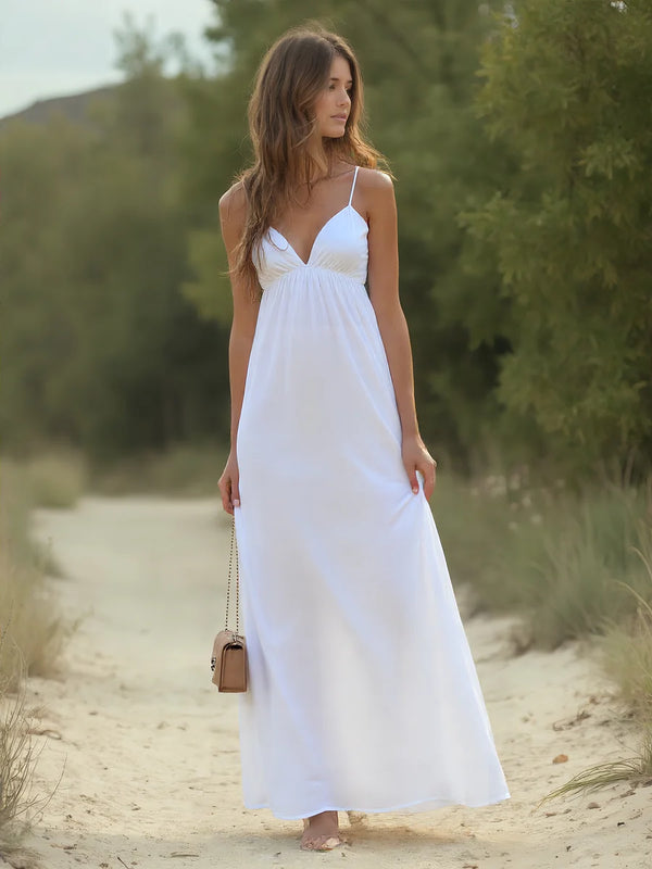 Nushrat Bharucha Muse Spaghetti Strap Flare Maxi Dress