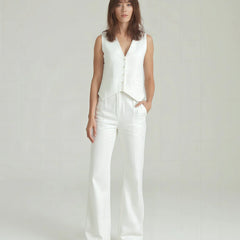 Vanilla Co-Linen Vest Coat & Trousers