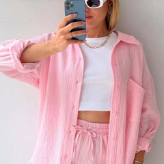 Muted Blush – Relaxed Cotton Twin Set