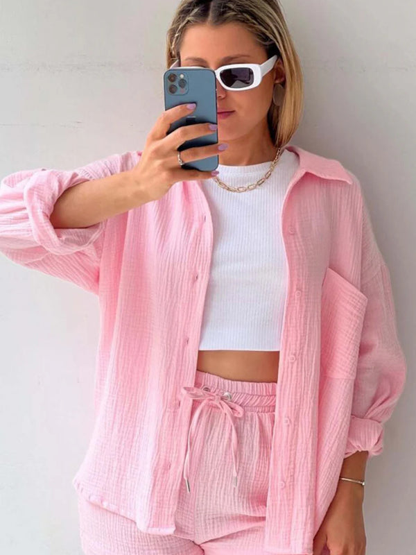 Muted Blush – Relaxed Cotton Twin Set