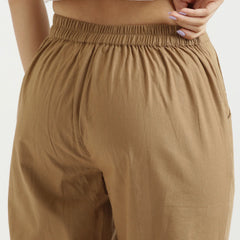Coffee Brown Cotton Pant