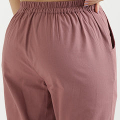 Rose Taupe Cotton Pant