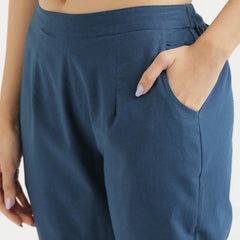 Peacock Blue Cotton Pant
