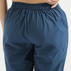 Peacock Blue Cotton Pant