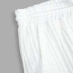 Men's Pleated White Top Bottom Set