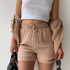 Beige Ease – Cotton Co-ord Set for Women
