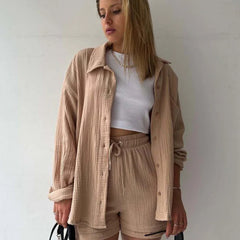Beige Ease – Cotton Co-ord Set for Women