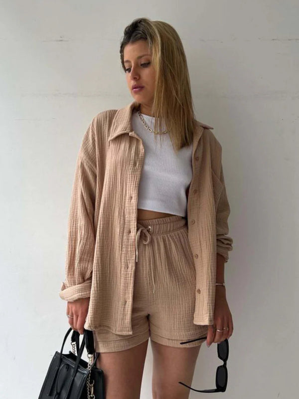 Beige Ease – Cotton Co-ord Set for Women