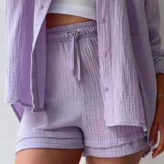 Soft Lavender – Relaxed Two-Piece Cotton Set