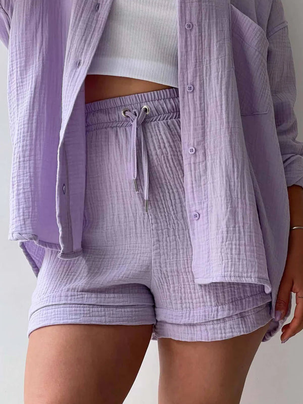 Soft Lavender – Relaxed Two-Piece Cotton Set