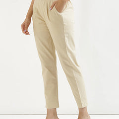 Beige Cotton Pant