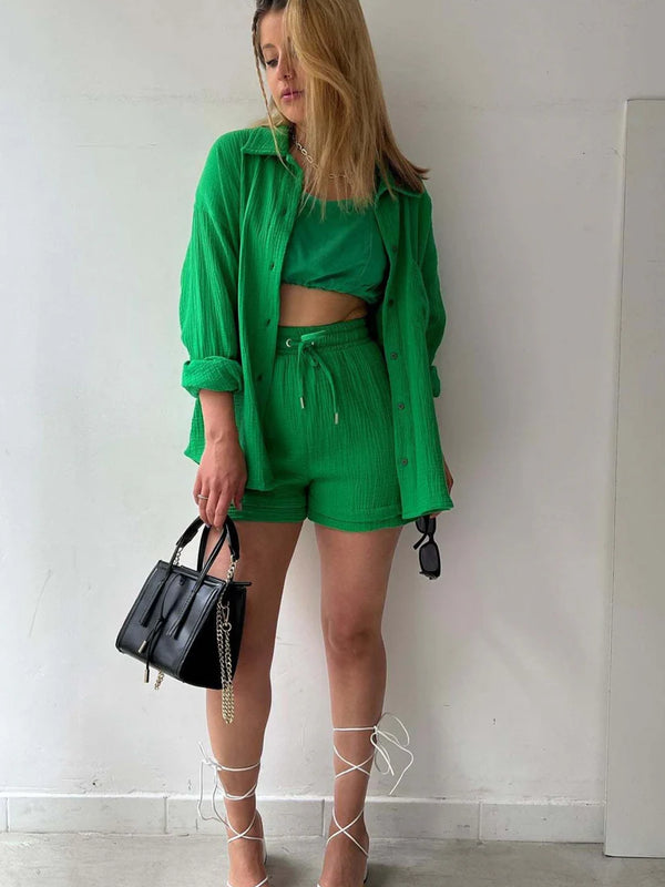 Emerald Muse – Soft Cotton Twin Set