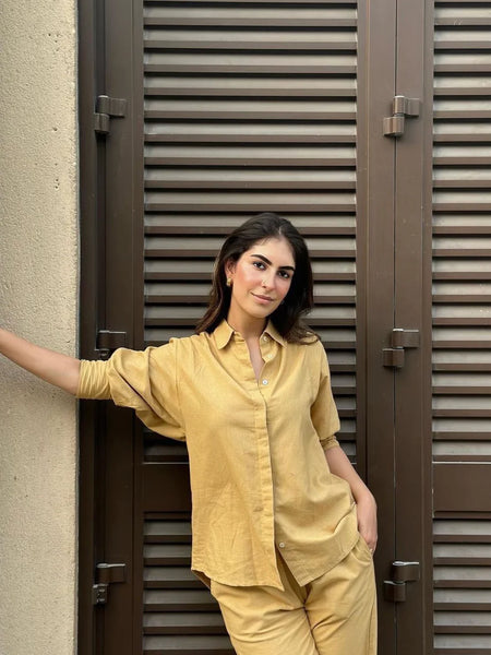 Jahnvi Kapoor Muse Caramel Coord Set