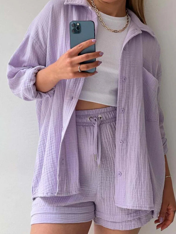 Soft Lavender – Relaxed Two-Piece Cotton Set