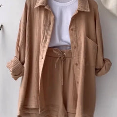 Beige Ease – Cotton Co-ord Set for Women