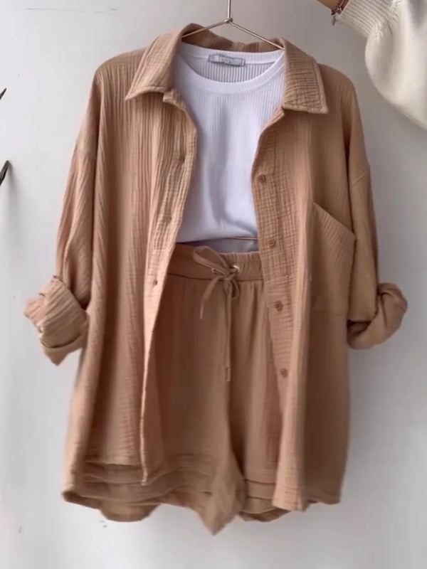 Beige Ease – Cotton Co-ord Set for Women