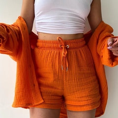 Sunset Haze – Two-Piece Cotton Ensemble