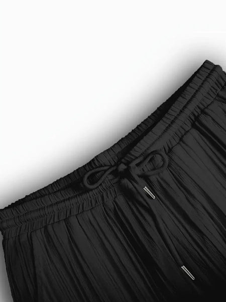 Men's Black Relax Fit Top Bottom Set