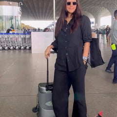 Neha Dhupia Muse Black Linen Coord Set  25