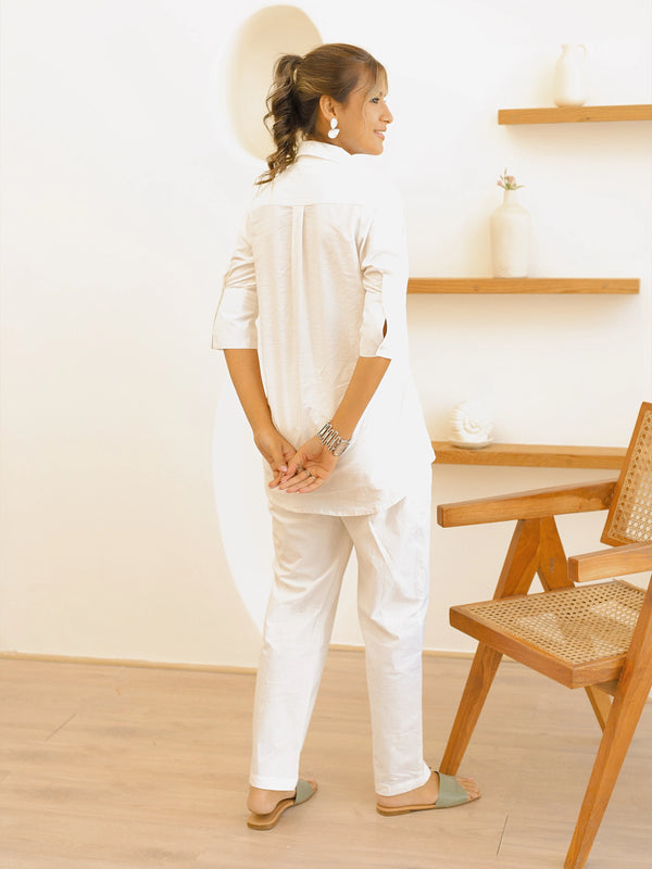 Ananya Pandey Muse Vanilla Linen Coord Set