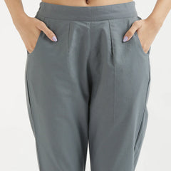 Cement Grey Cotton Pant