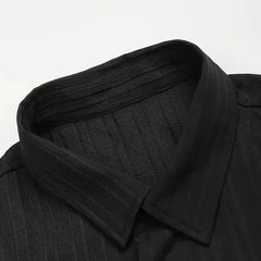 Men’s Black Pleated Co-Ord Set
