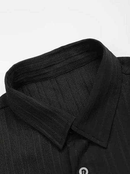 Men's Black Relax Fit Top Bottom Set
