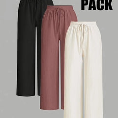 Elegant Women's Wide-Leg Pants Set