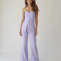 Rakul Preet Muse Lavender Strapeless Co-Linen Set