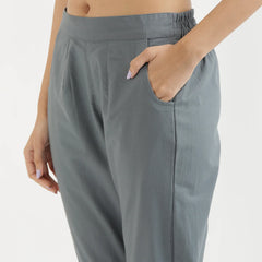 Cement Grey Cotton Pant