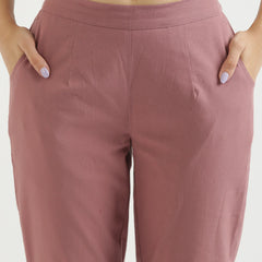 Rose Taupe Cotton Pant