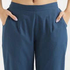 Peacock Blue Cotton Pant