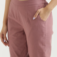 Rose Taupe Cotton Pant