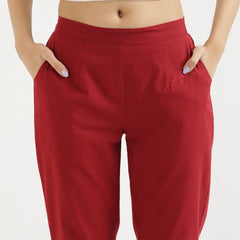 Maroon Cotton Pant