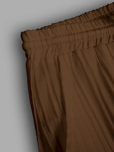 Men's Brown Relax Fit Top Bottom Set