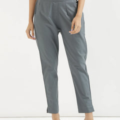 Cement Grey Cotton Pant