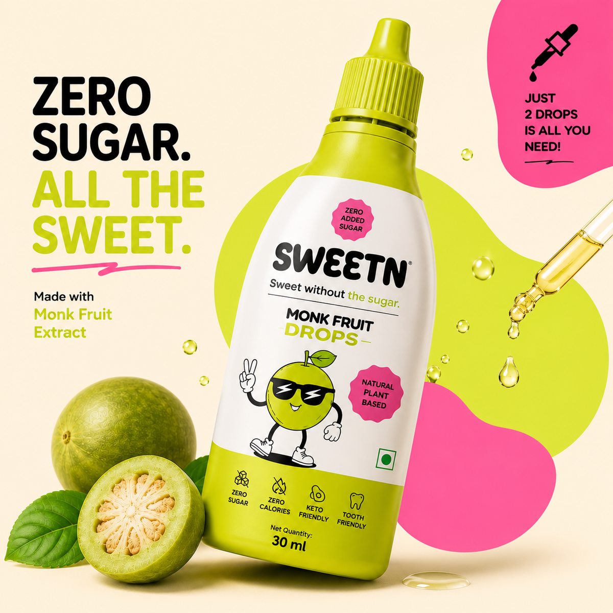 Monk Fruit Sweetener Drops