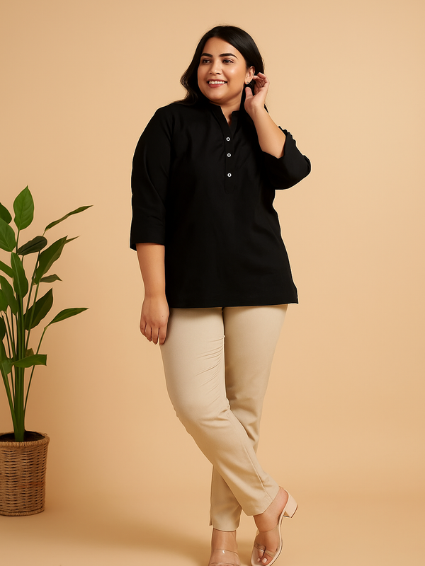 Beige Cotton Pant