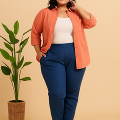 Peacock Blue Cotton Pant