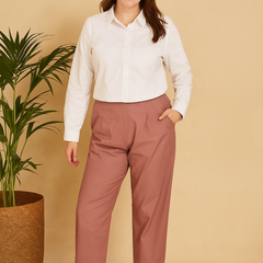 Rose Taupe Cotton Pant
