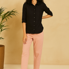 Salmon Pink Cotton Pant