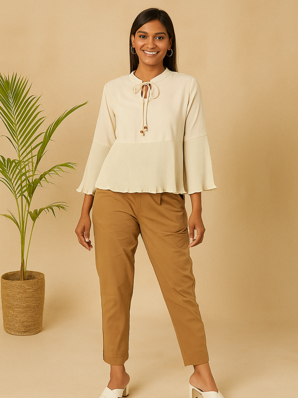 Coffee Brown Cotton Pant