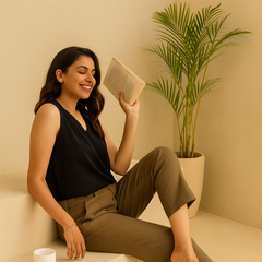 Coffee Brown Cotton Pant