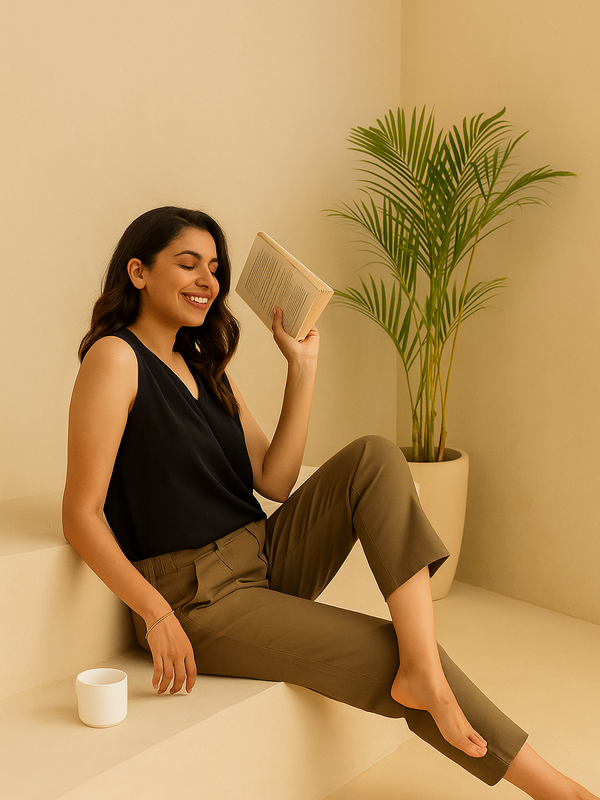 Coffee Brown Cotton Pant