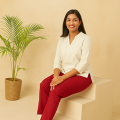Maroon Cotton Pant