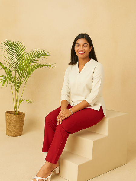 Maroon Cotton Pant