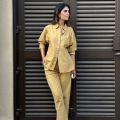 Jahnvi Kapoor Muse Caramel Coord Set