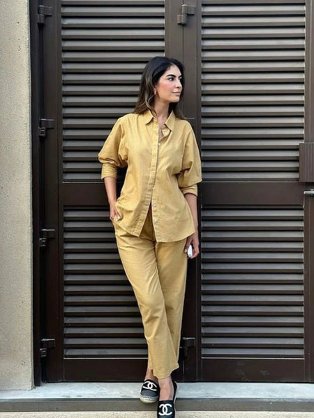 Jahnvi Kapoor Muse Caramel Coord Set