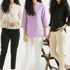 Pack Of 3 Everyday Cotton Pants For Women