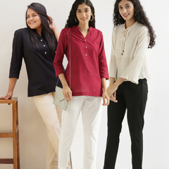 Pack Of 3 Everyday Cotton Pants For Women